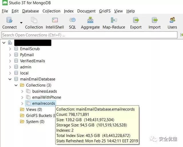 MongoDB数据库又泄露了，8亿电邮地址，原因是：没设密码