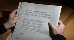 扎克伯格买下报纸广告向用户道歉：有责任保护你们的信息