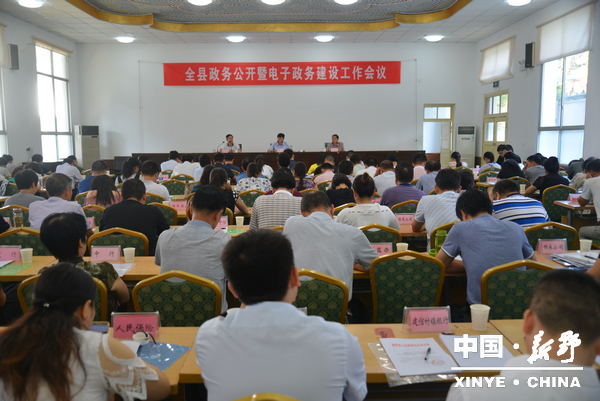 新野县召开政务公开暨电子政务建设工作会议