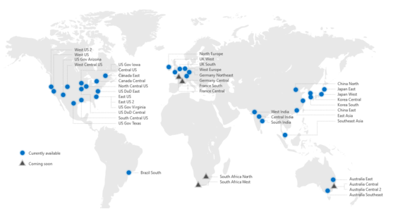 微软全球Azure云计算平台与服务将新增两个法国区域